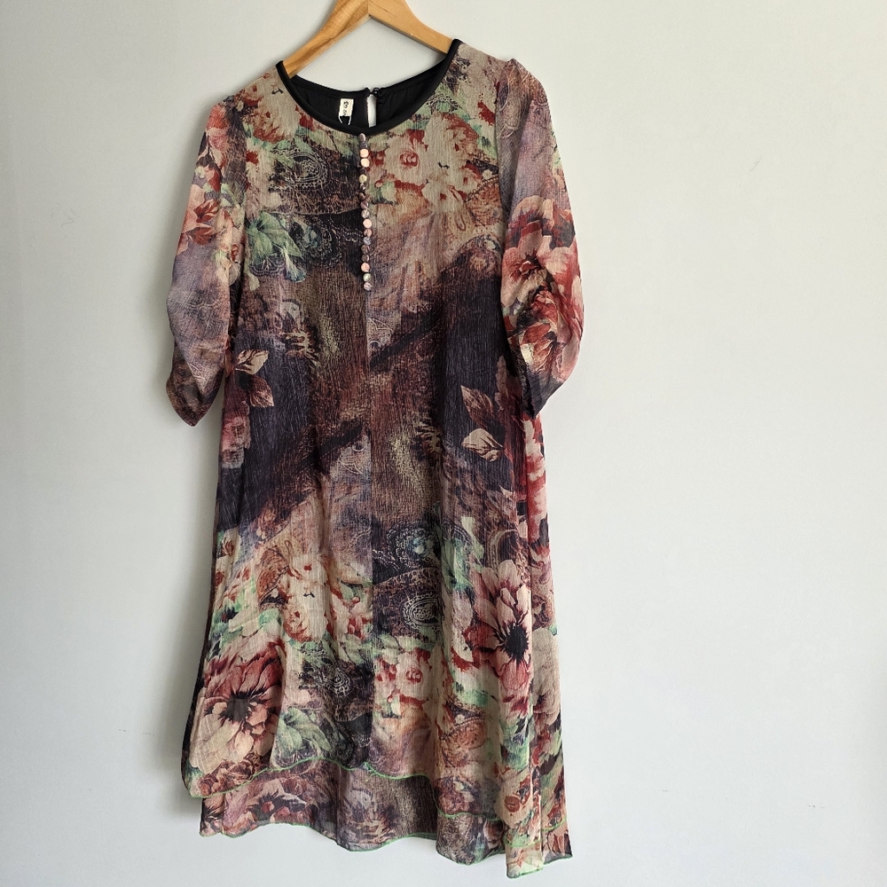 Chiffon floral Flowy Shift Dress